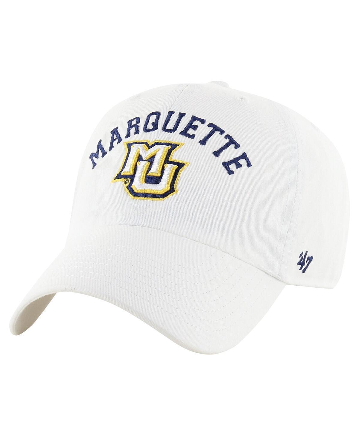 47 Brand Mens White Marquette Golden Eagles Classic Arch Clean Up Adjustable Hat Product Image