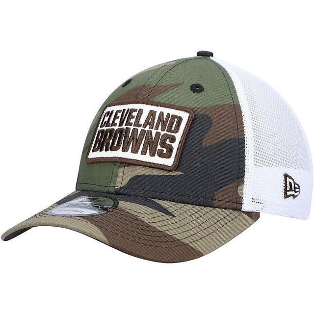 Mens New Era Camo Cleveland Browns 9FORTY Trucker Snapback Hat Product Image