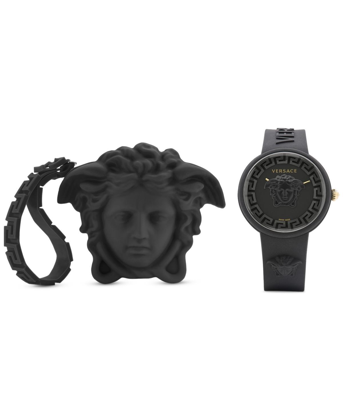 Versace Womens Swiss Medusa Pop Yellow Silicone Strap Watch 39mm Product Image