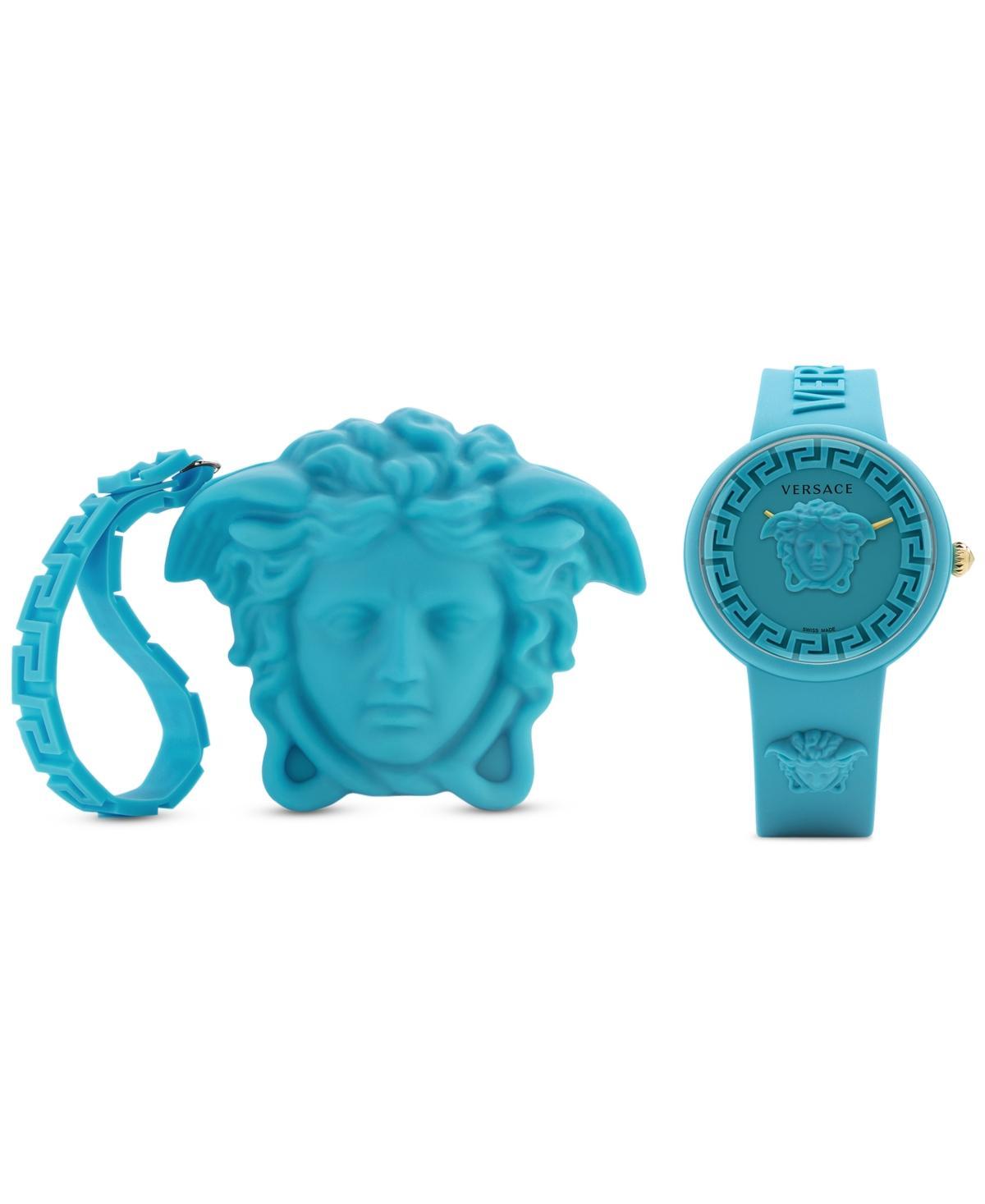 Versace Womens Swiss Medusa Pop Yellow Silicone Strap Watch 39mm Product Image