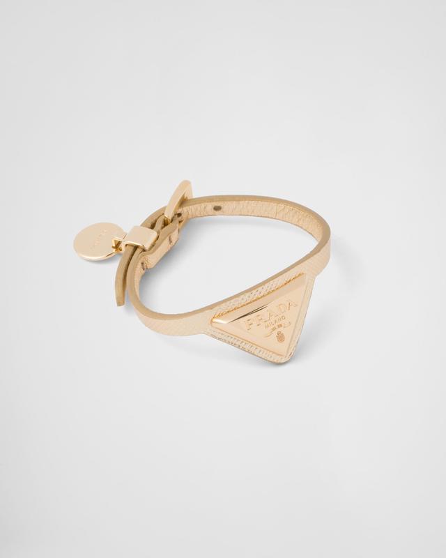 Saffiano leather and metal bracelet Product Image