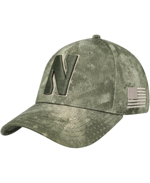 Mens Under Armour Camo Northwestern Wildcats Blitzing Performance Adjustable Hat Product Image