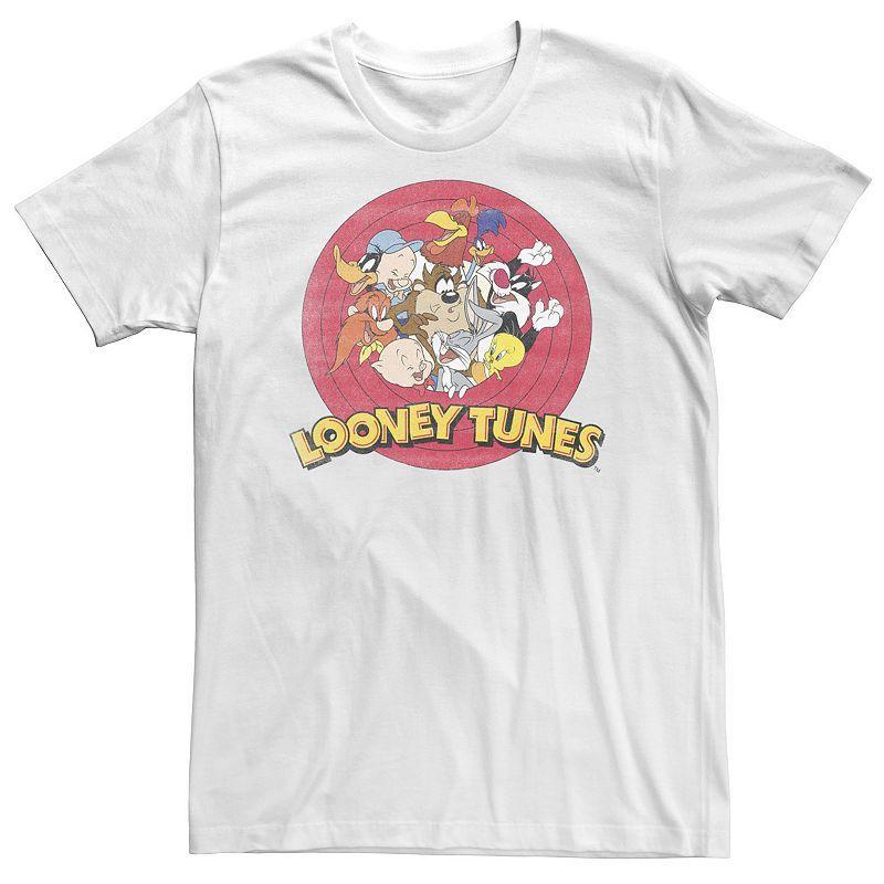 Big & Tall Looney Tunes Classic Circle Lineup Group Shot Tee, Mens Product Image