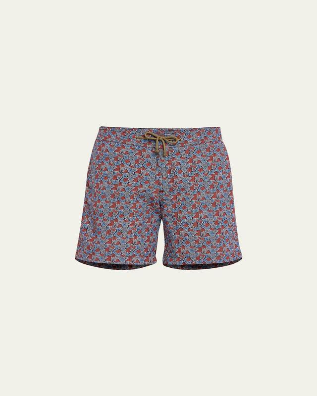 Mens Dotted Checks Swim Shorts Product Image