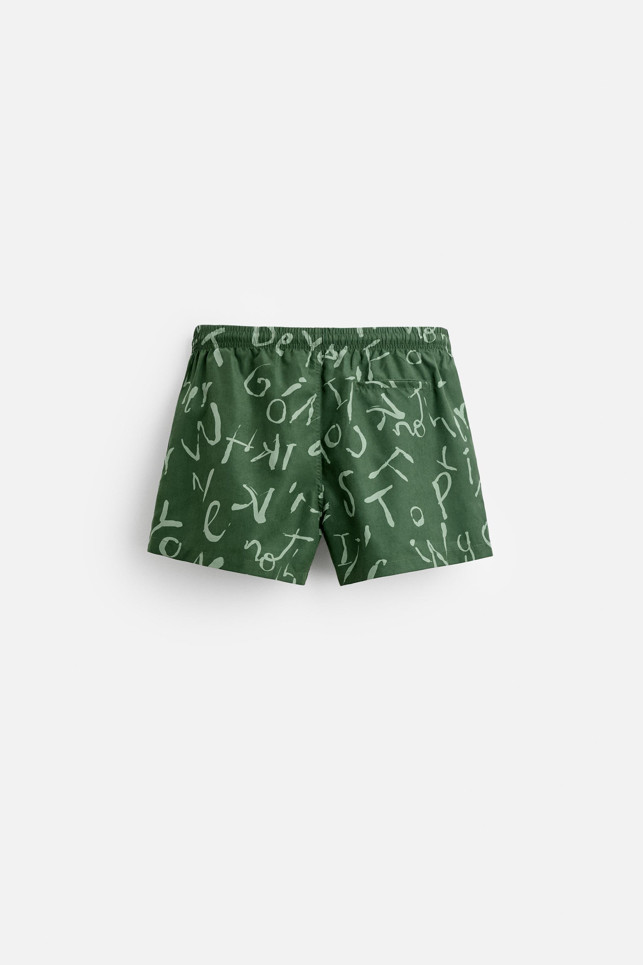 SHORT SWIMMING TRUNKS WITH LETTERS Product Image