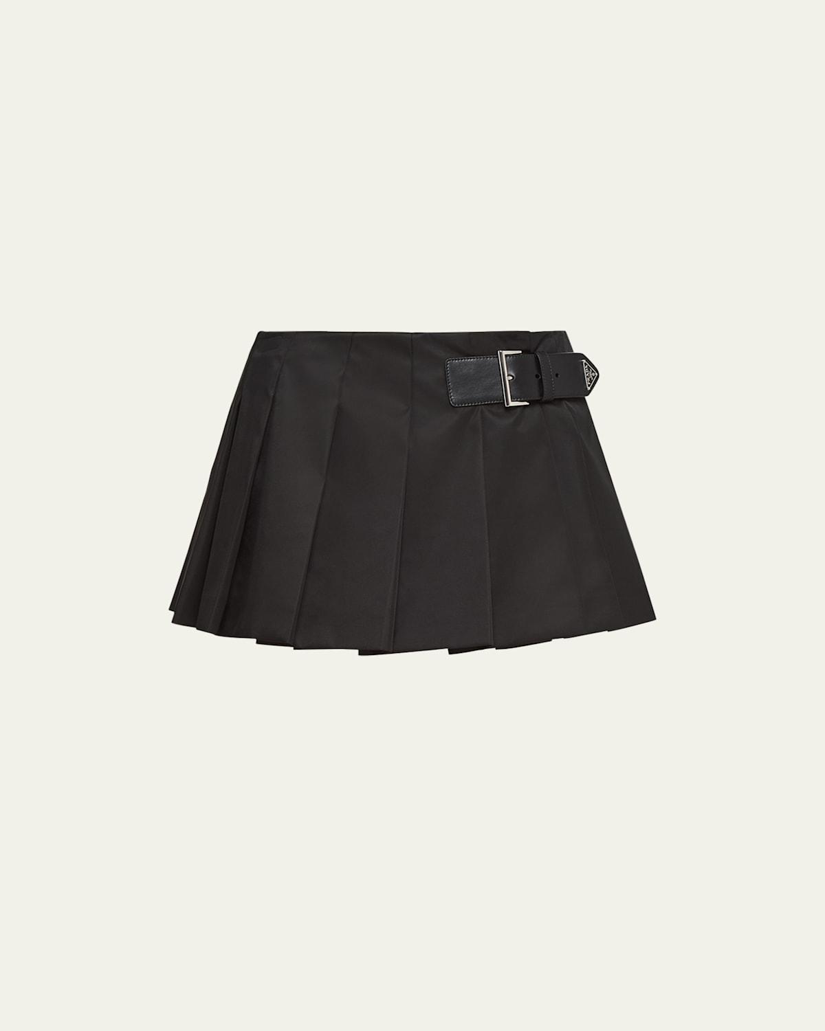 Womens Pleated Re-Nylon Miniskirt Product Image