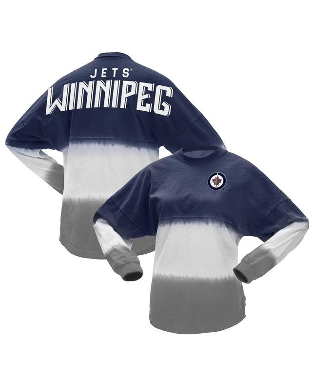 Womens Fanatics Branded Blue Winnipeg Jets Ombre Long Sleeve T-shirt - Blue Product Image