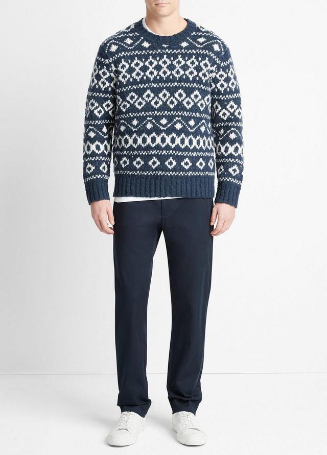 Fair Isle Wool-Blend Crew Neck Sweater Product Image