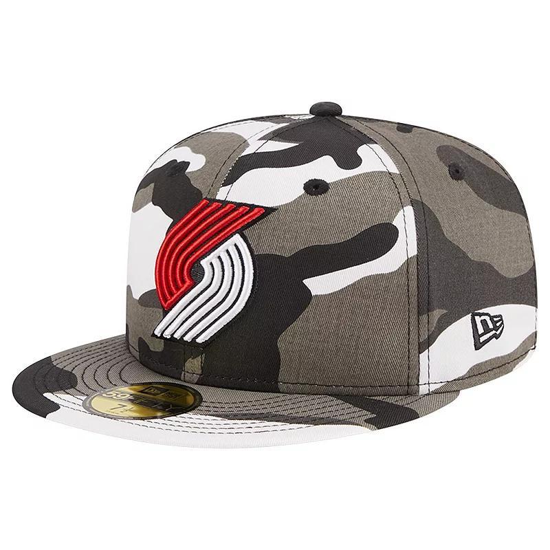 Mens New Era Portland Trail Blazers Snow Camo 59FIFTY Fitted Hat Product Image