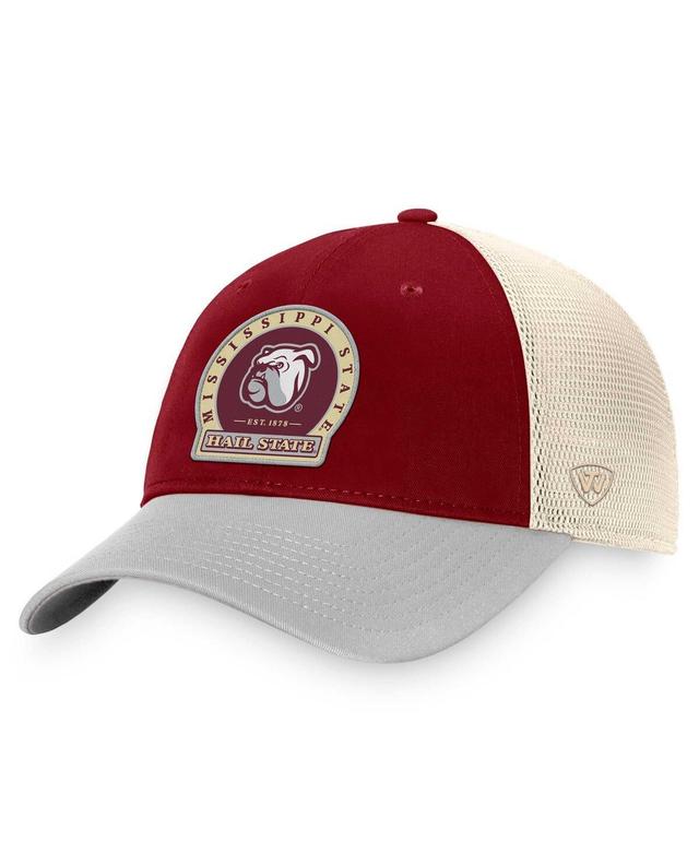 Mens Top of the World Maroon Mississippi State Bulldogs Refined Trucker Adjustable Hat Product Image