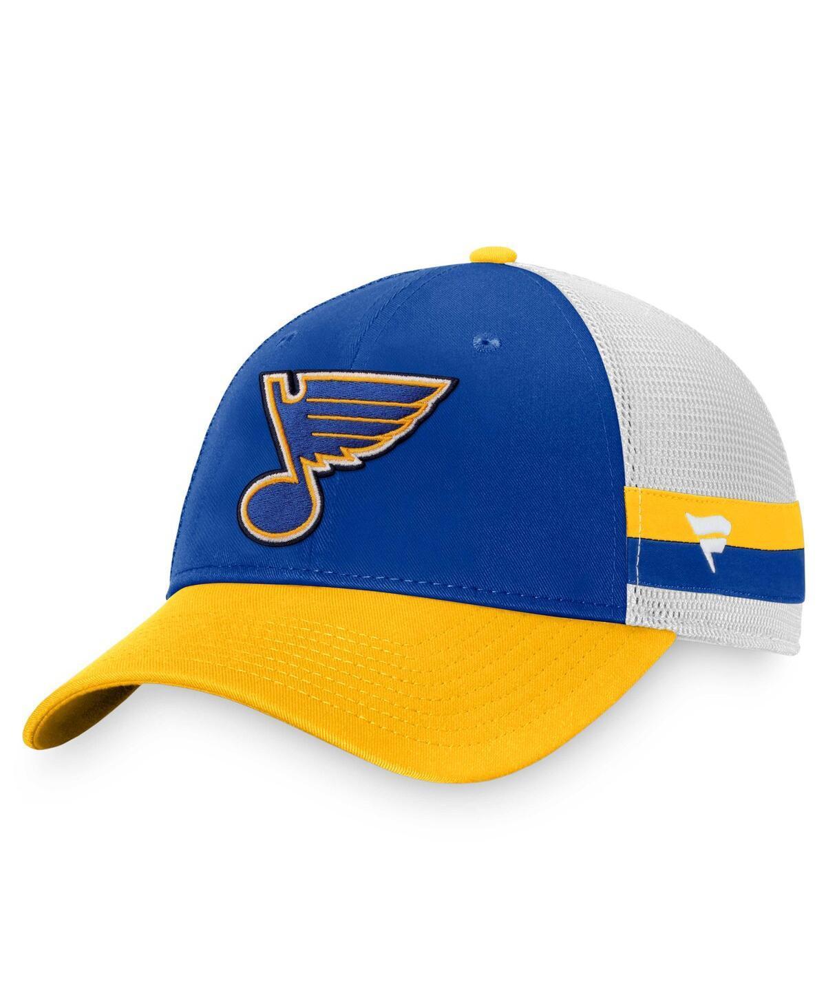 Mens Fanatics Blue St. Louis Blues Breakaway Striped Trucker Snapback Hat - Blue Product Image