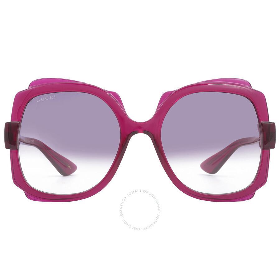 Violet Gradient Irregular Ladies Sunglasses Gg1431s 003 57 Product Image