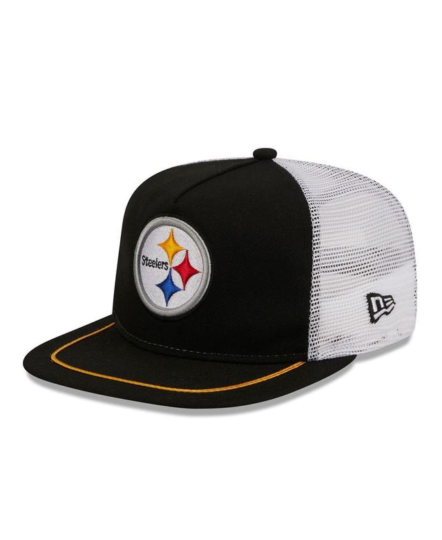 Mens New Era Black Pittsburgh Steelers Original Classic Golfer Snapback Hat - Black Product Image