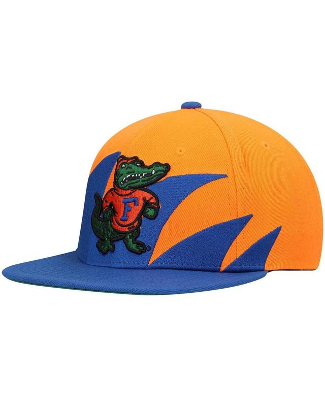 Mens Mitchell & Ness Royal/Orange Florida Gators Sharktooth Snapback Hat Product Image