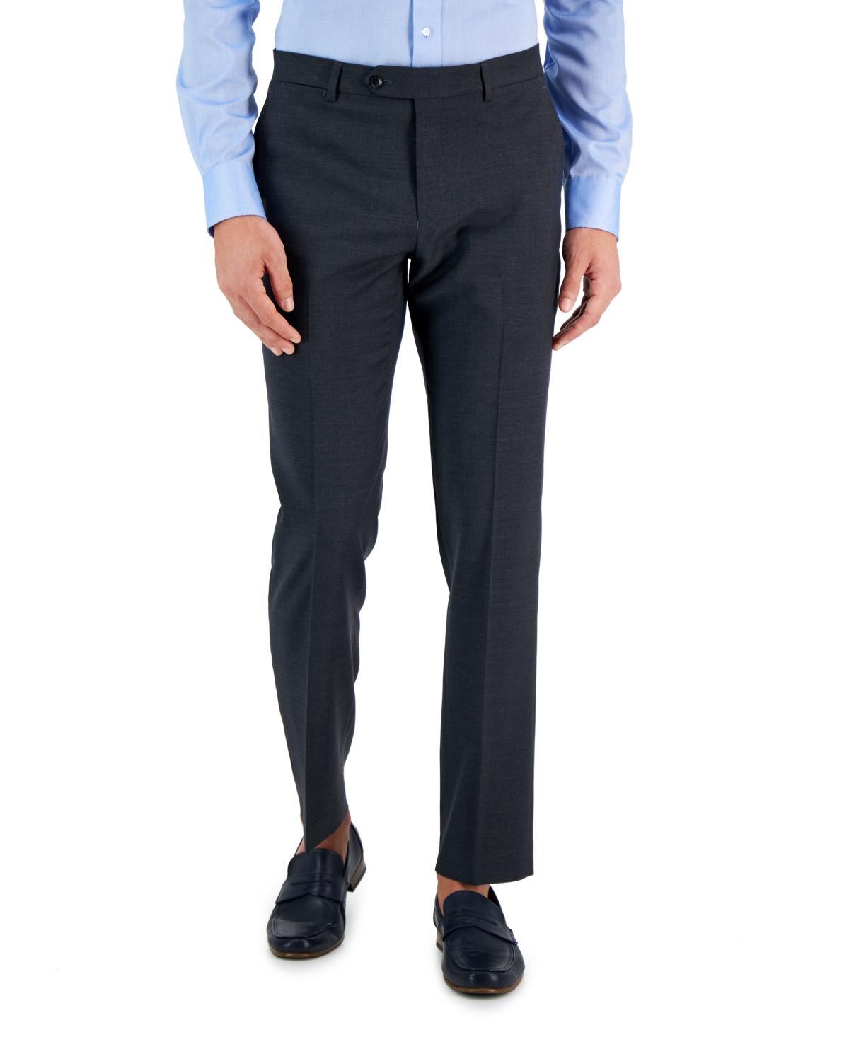 Tommy Hilfiger Men's Modern Fit Th Flex Stretch Wool Suit Separate Pants Black Size 33X30 Product Image