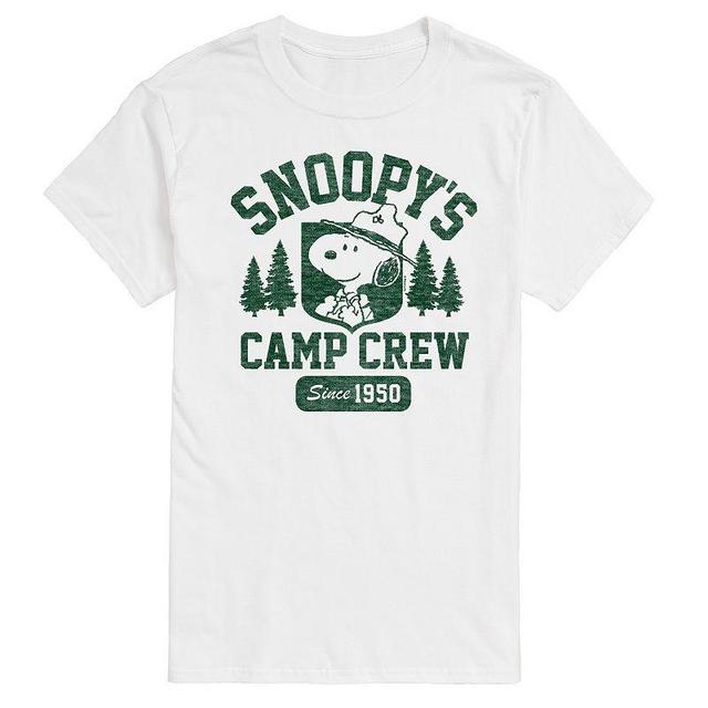 Mens Peanuts Snoopys Camp Crew Graphic Tee Product Image