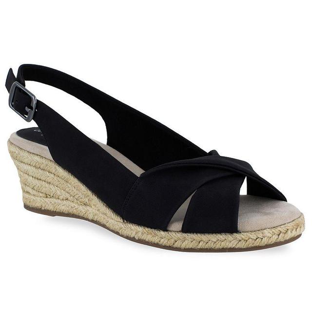 Easy Street Extra Wide Width Maureen Espadrille Wedge Sandal | Womens | | | Sandals | Espadrille | Slingback | Wedge Product Image