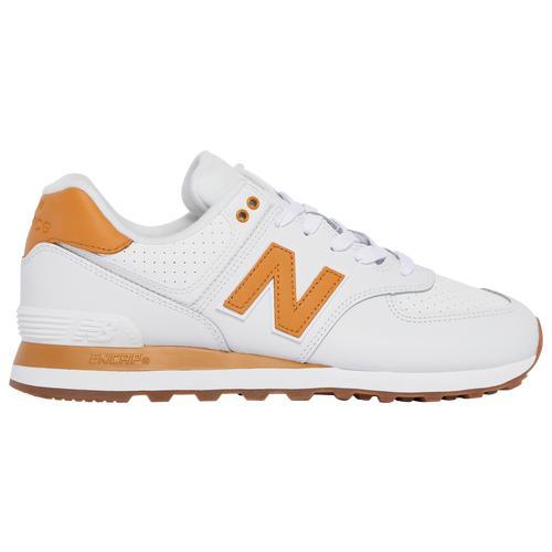 New Balance Mens 574 - Shoes Orange/White/Wheat Product Image