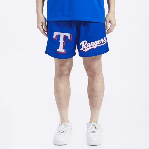 Pro Standard Mens Pro Standard Texas Rangers Dbl Logo Woven Short - Mens Blue/Blue Product Image