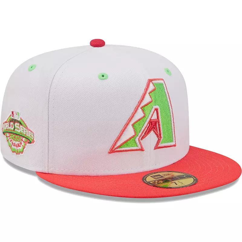 Mens New Era /Coral Arizona Diamondbacks 2001 World Series Strawberry Lolli 59FIFTY Fitted Hat Product Image