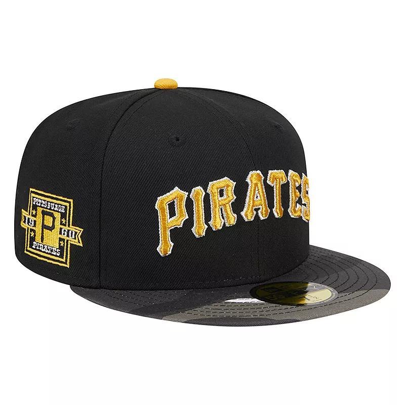 Mens New Era Pittsburgh Pirates Metallic Camo 59FIFTY Fitted Hat Product Image