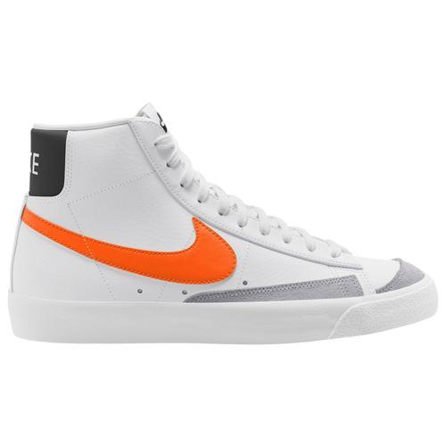 Nike Mens Blazer Mid 77 Vintage - Shoes White/Orange/Black Product Image