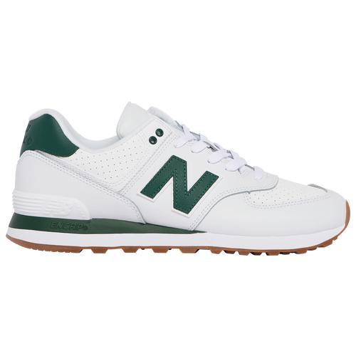 New Balance Mens New Balance 574 - Mens Running Shoes Green/White/Wheat Product Image