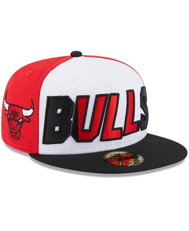 Mens New Era  White/Black Chicago Bulls Back Half 9FIFTY Fitted Hat Product Image