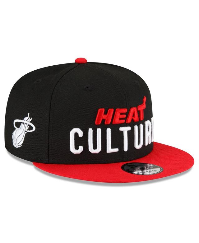 Mens New Era Black Miami Heat 2023/24 City Edition 9FIFTY Snapback Adjustable Hat - Black Product Image