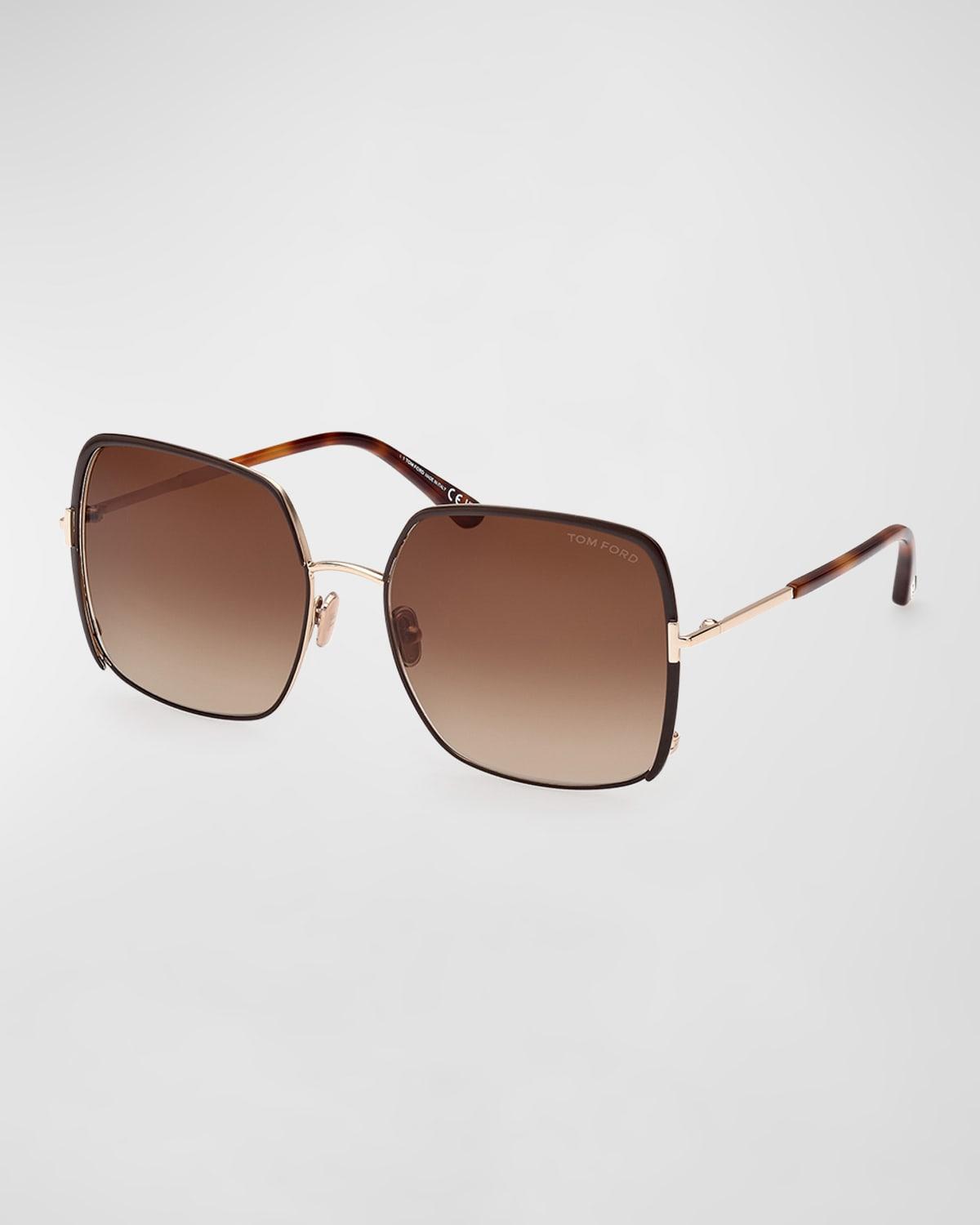 TOM FORD Raphaela 60mm Butterfly Sunglasses Product Image