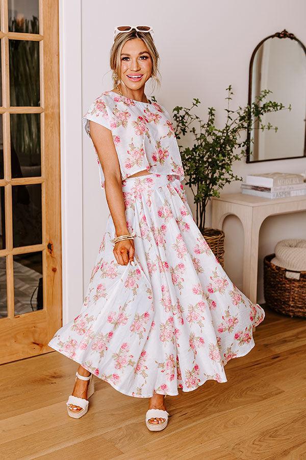 Rose Garden High Waist Skirt Product Image