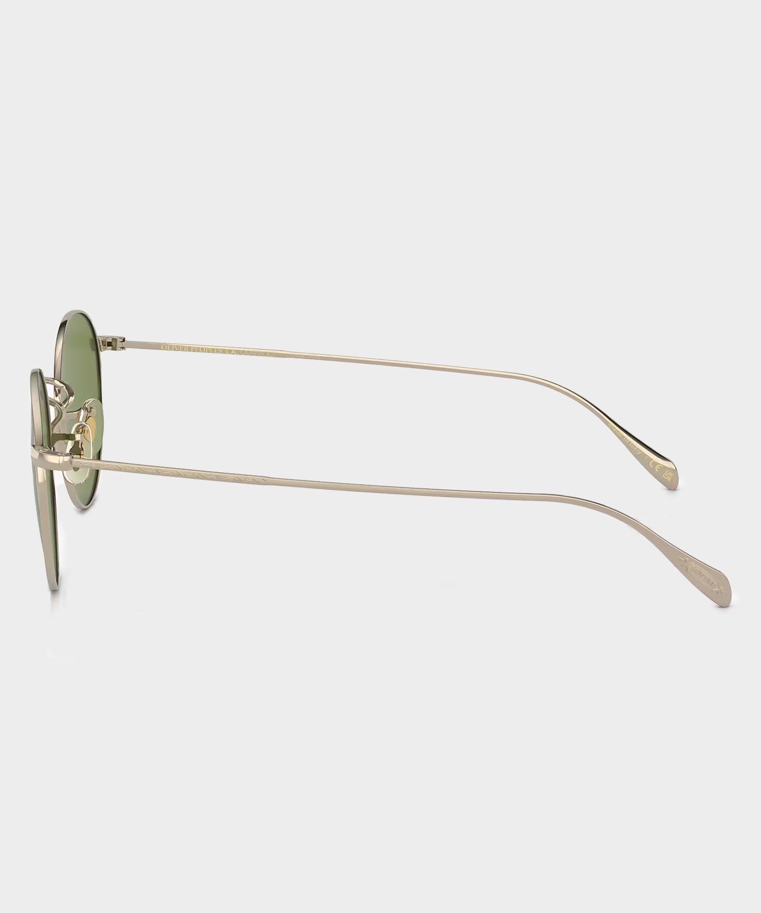 Oliver Peoples Coleridge Sunglasses in Gold With Green Lenses Product Image