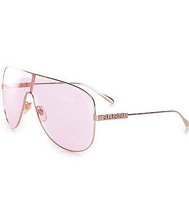 Gucci Womens Lettering Logo 99mm Shield Sunglasses Product Image