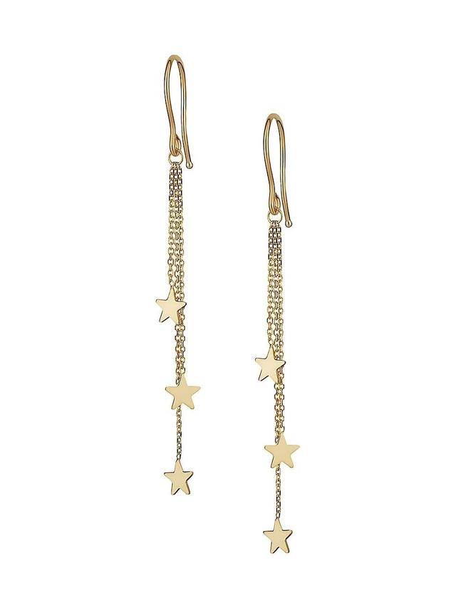 Womens 14K Yellow Gold Starry Night Triple Drop Earrings Product Image