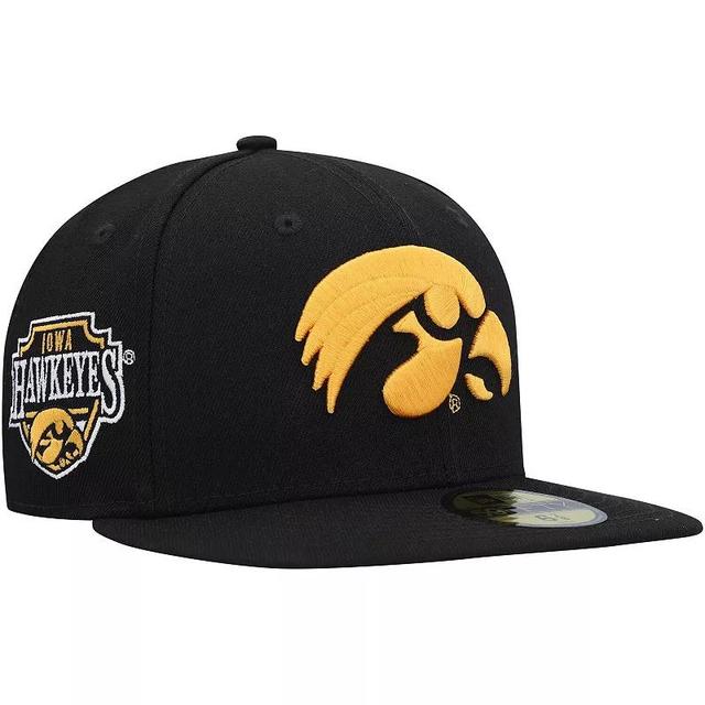 Mens New Era Iowa Hawkeyes Patch 59FIFTY Fitted Hat Product Image