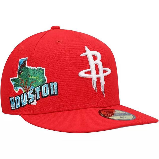 Mens New Era Houston Rockets Stateview 59FIFTY Fitted Hat Product Image