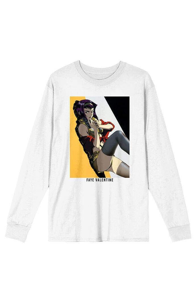 PacSun Mens Faye Valentine Cowboy Bebop Long Sleeve T-Shirt - Whiteedium Product Image