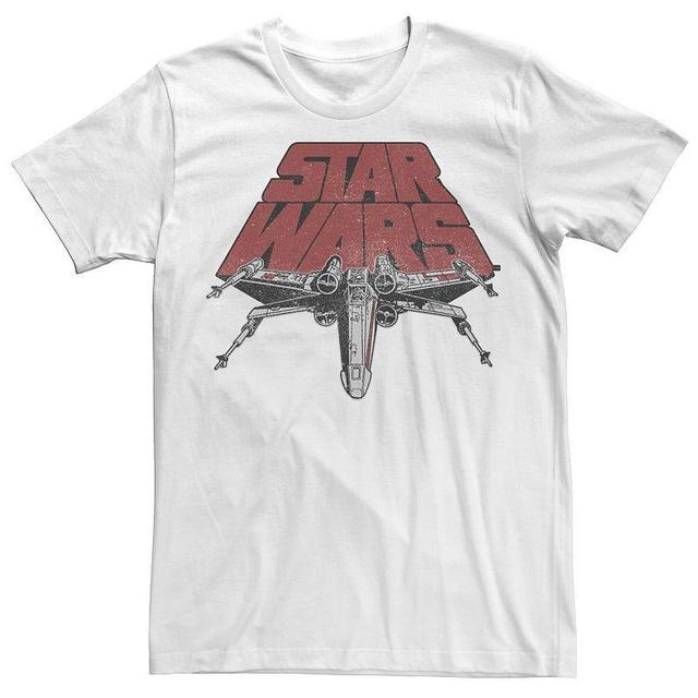 Mens Star Wars Retro X-Wing Classic Slant Logo Tee White Product Image