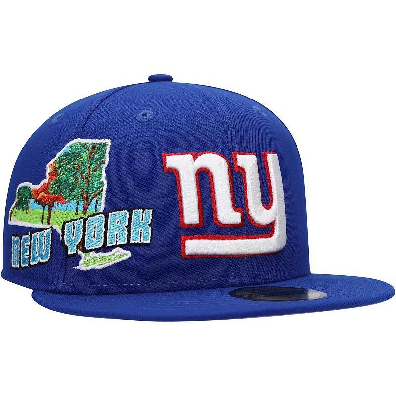 Mens New Era Royal New York Giants Stateview 59FIFTY Fitted Hat Product Image