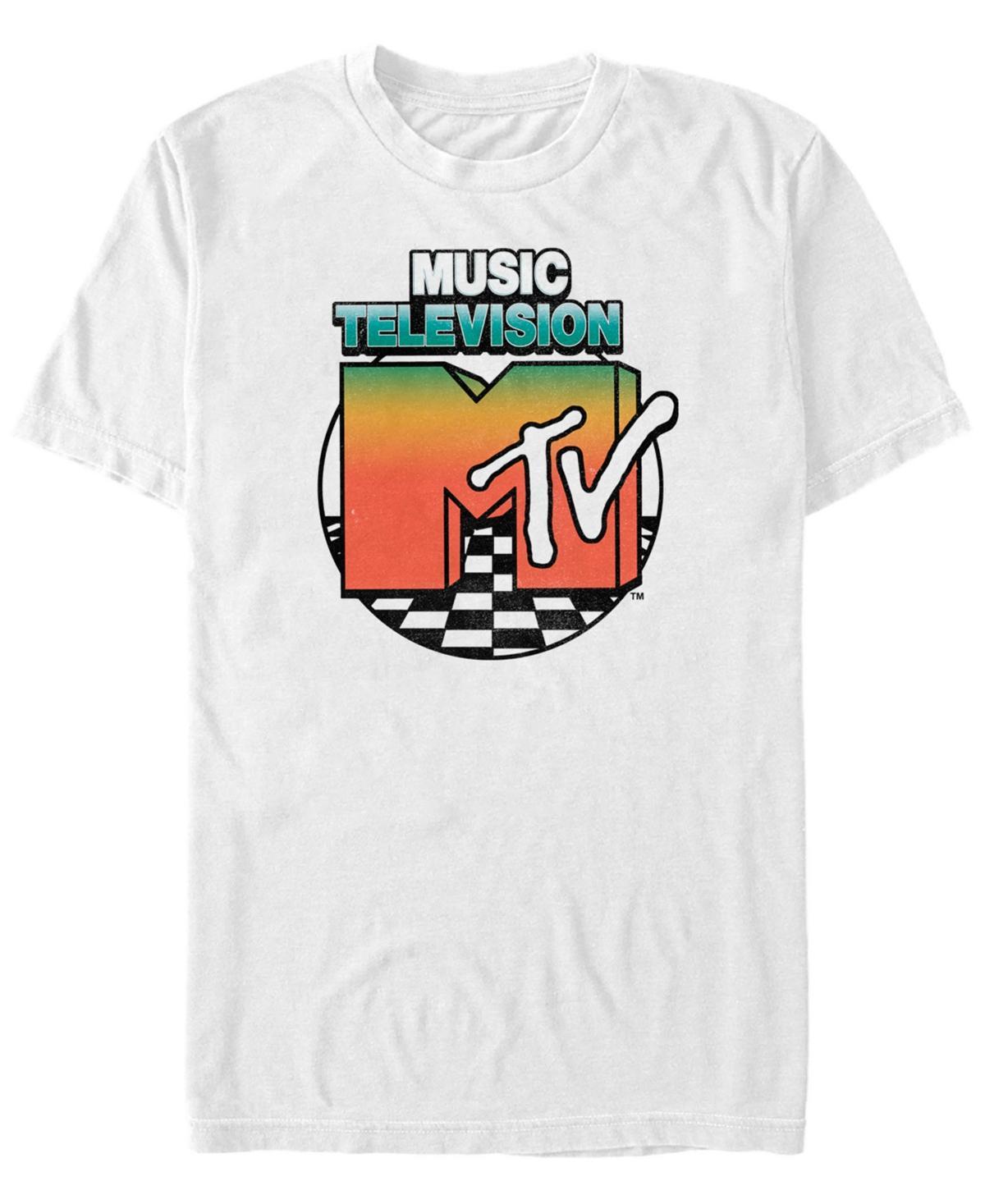 Mens MTV Vintage Rainbow Gradient Logo Short Sleeve Tee Product Image