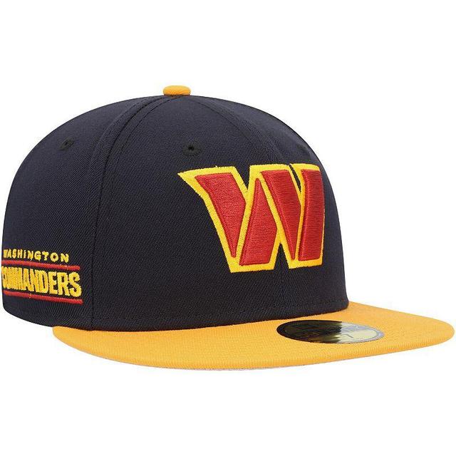 Mens New Era Navy/Gold Washington Commanders 59FIFTY Fitted Hat Wft Blue Product Image