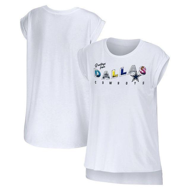 Womens WEAR by Erin Andrews Dallas Cowboys Greetings From Muscle T-Shirt Product Image