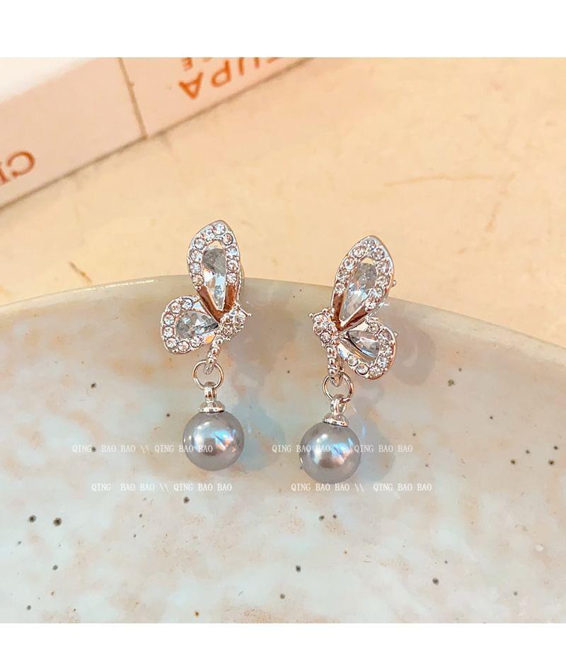 Wing CZ Ball Drop Earring Product Image