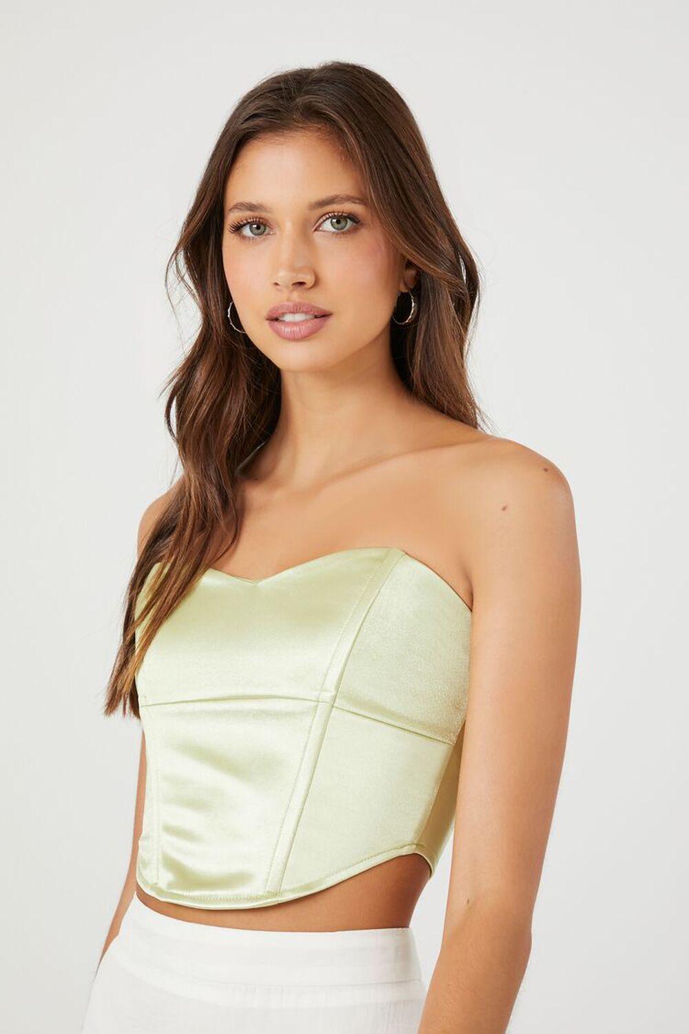 Metallic Cropped Tube Top | Forever 21 Product Image