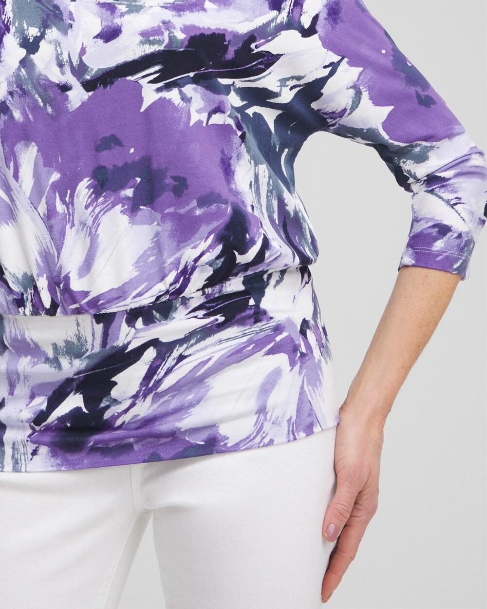 Touch of Cool™ Abstract Banded Hem Top Product Image