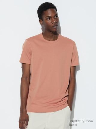 Mens Dry Color Crew Neck T-Shirt with Quick-Drying Orange 2XS UNIQLO US Product Image