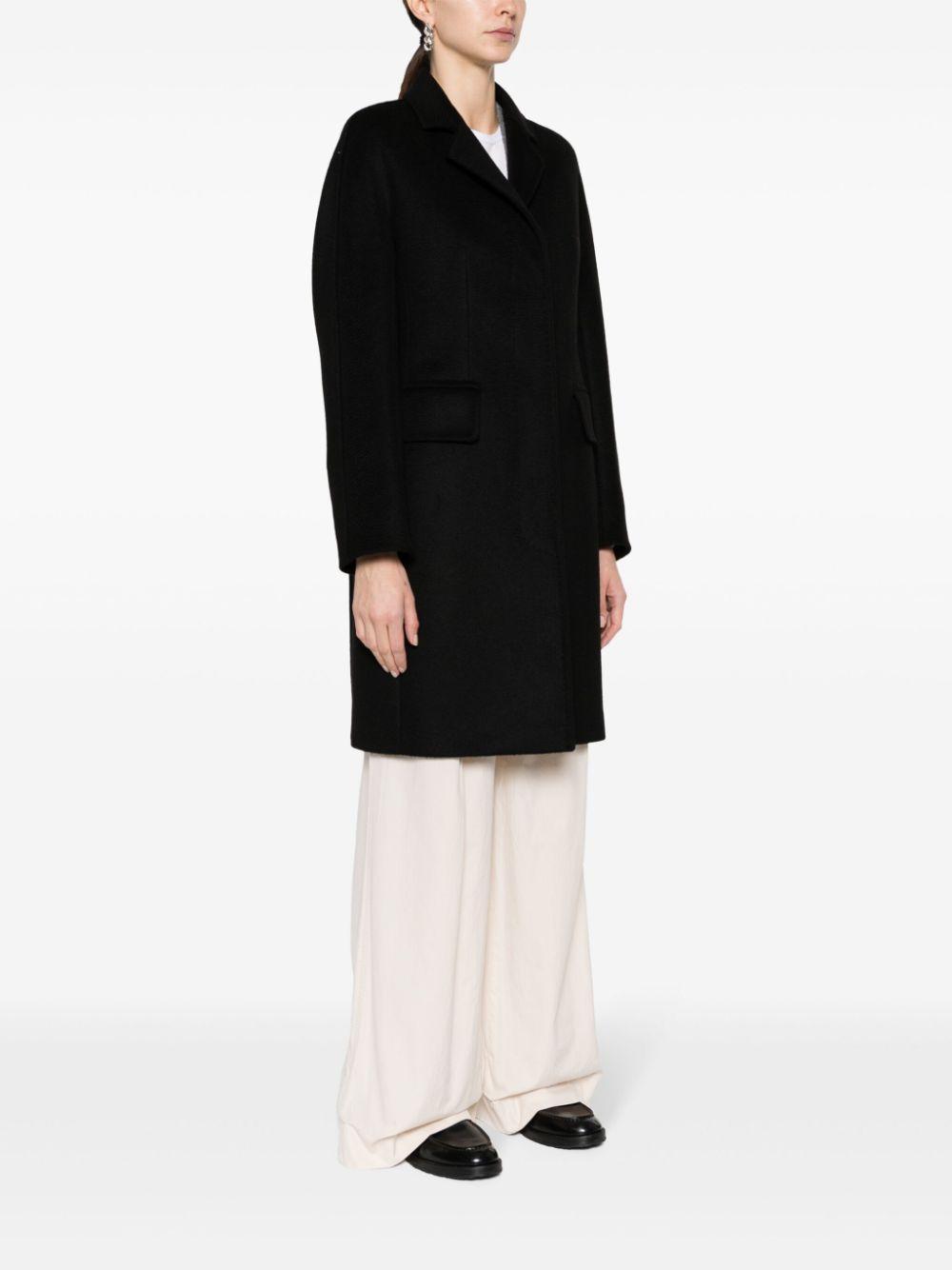 MAX MARA Bingo Belted Camel-hair Coat In Black Product Image