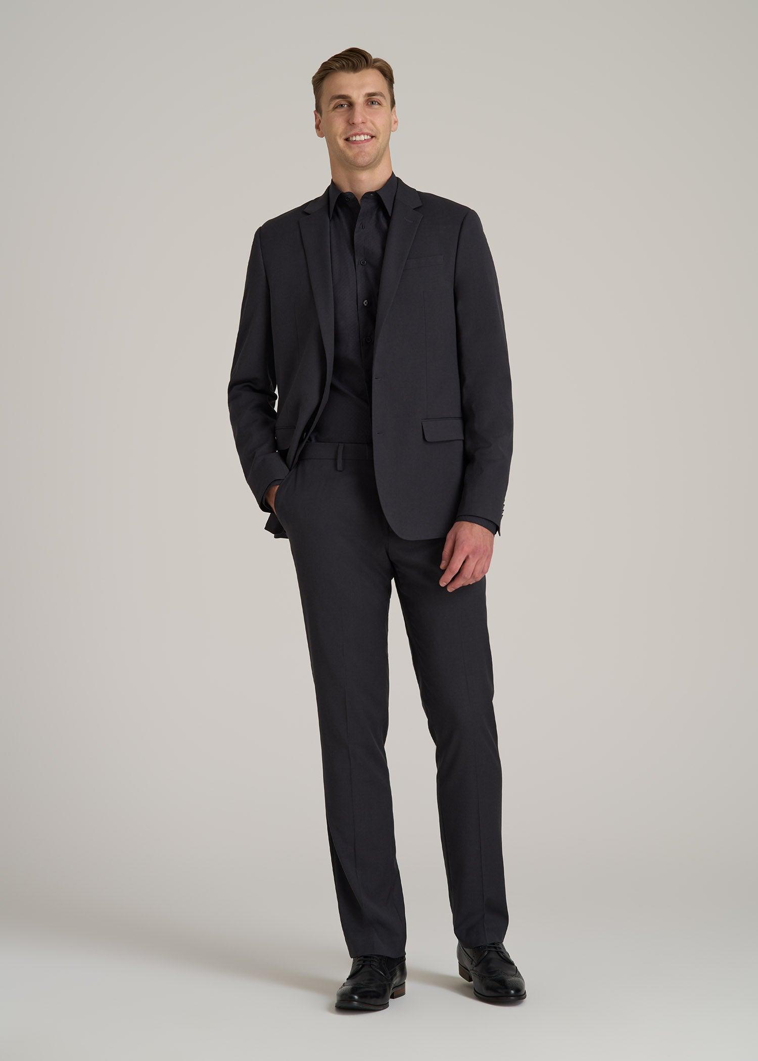 Suit Trousers for Tall Men in Mid Grey Male Product Image