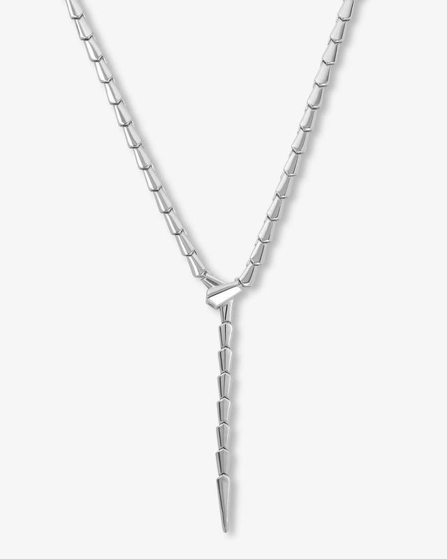 Mama Serpent Lariat Necklace - Silver Product Image