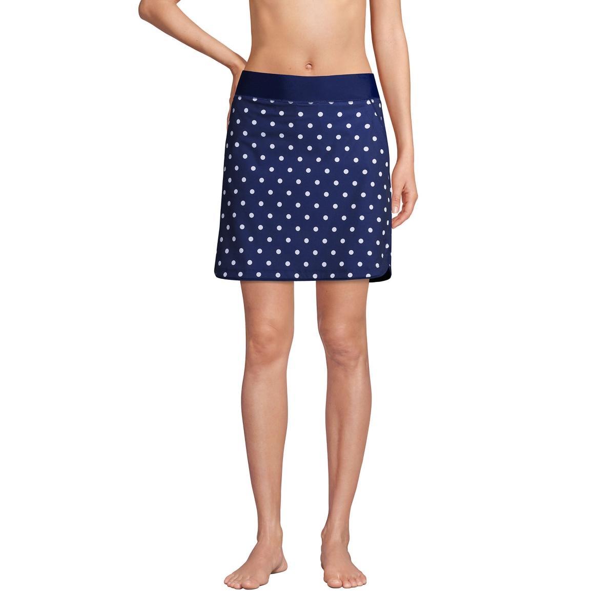 Womens Lands End Quick Dry Active Swim Skort Dark Blue Product Image